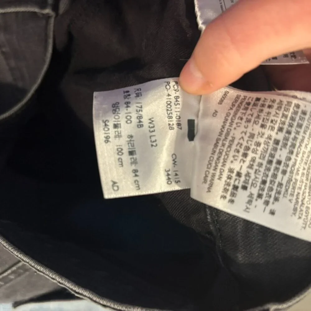 Men's Levi Strauss 511 Black Slim Jeans - Picture 9 of 9
